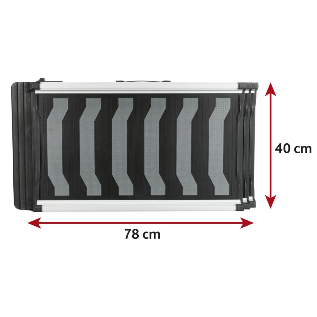 3-fach Teleskop-Rampe, Aluminium/TPR-Pfoten Feinstes