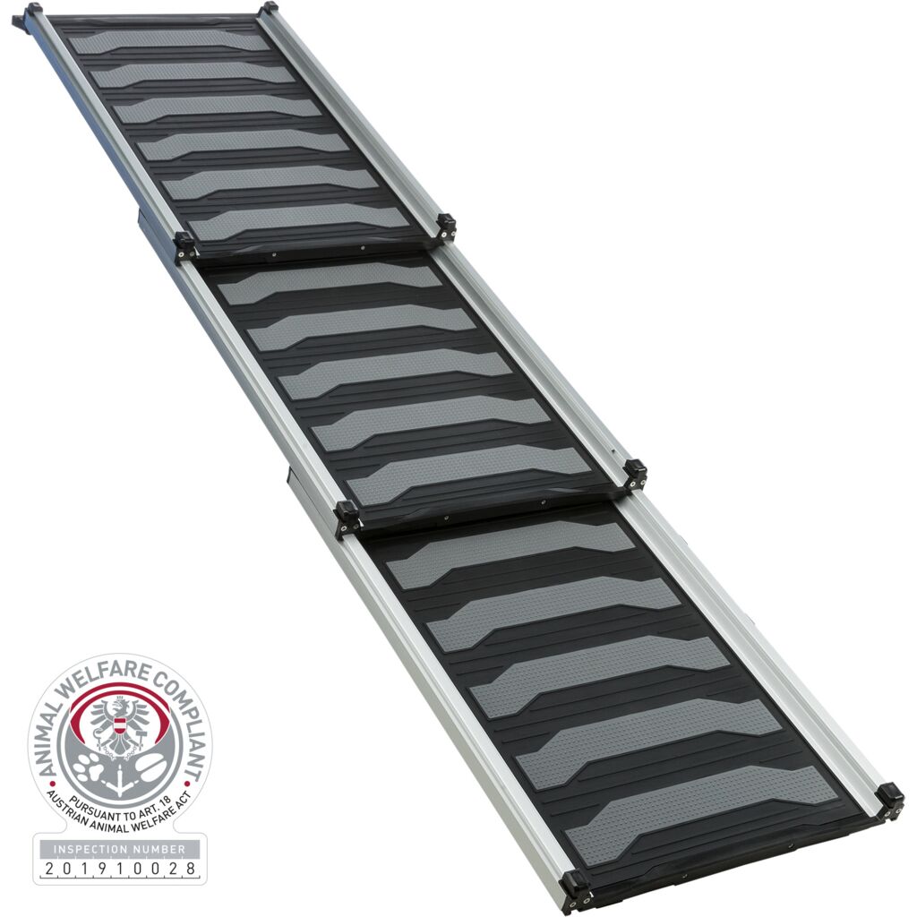 3-fach Teleskop-Rampe, Aluminium/TPR-Pfoten Feinstes