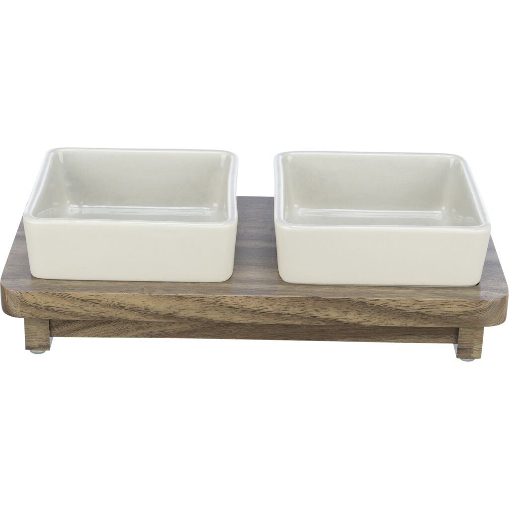 Napf-Set CityStyle, Keramik/MDF-Pfoten Feinstes