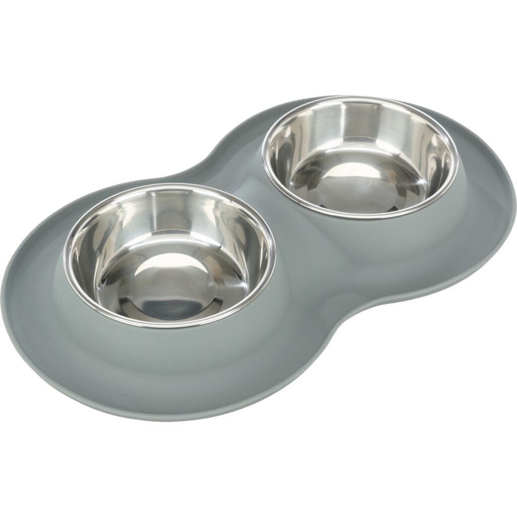 Napf-Set, Silikon/Edelstahl-Pfoten Feinstes