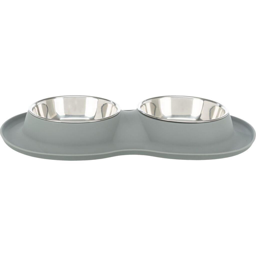 Napf-Set, Silikon/Edelstahl-Pfoten Feinstes