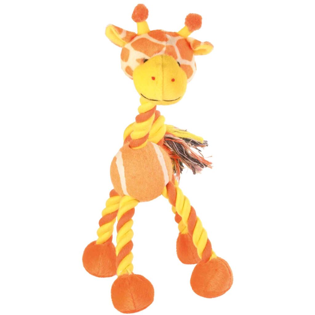 Giraffe mit Tennisball und Tau-Pfoten Feinstes