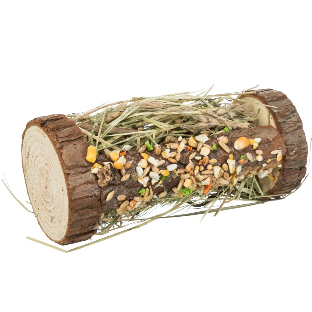 Holzturm mit Bergwiesenheu-Pfoten Feinstes