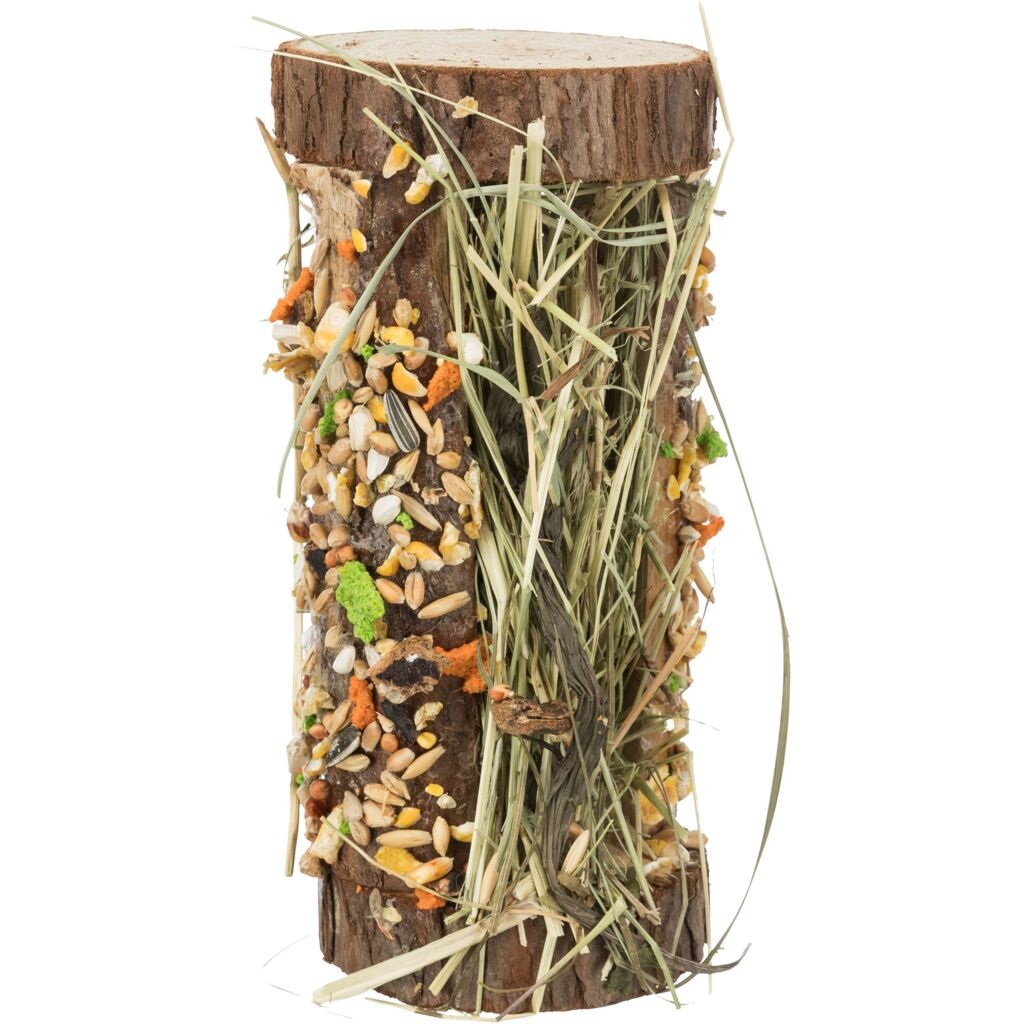 Holzturm mit Bergwiesenheu-Pfoten Feinstes