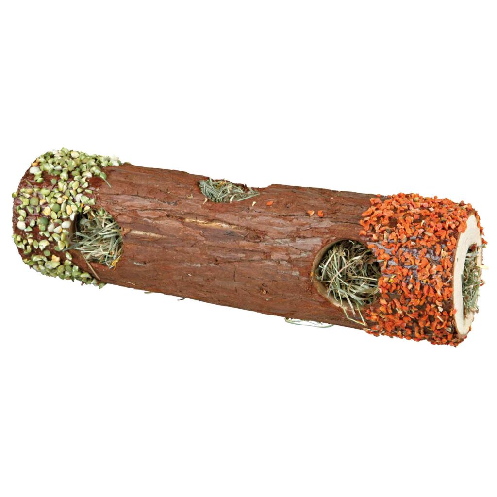 Holztunnel mit Heu-Pfoten Feinstes