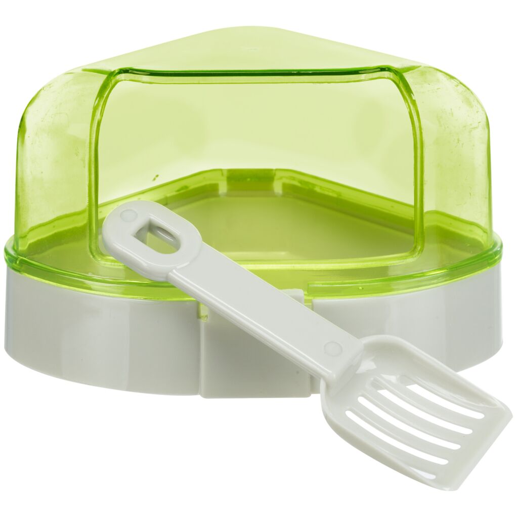 Ecktoilette mit Dach-Pfoten Feinstes