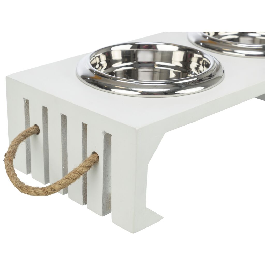 BE NORDIC Napf-Set, MDF/Edelstahl-Pfoten Feinstes