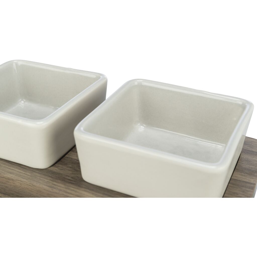 Napf-Set CityStyle, Keramik/MDF-Pfoten Feinstes
