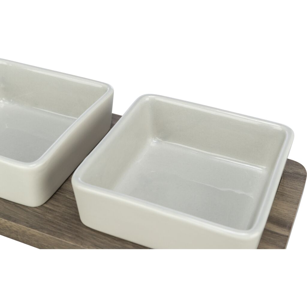 Napf-Set CityStyle, Keramik/MDF-Pfoten Feinstes