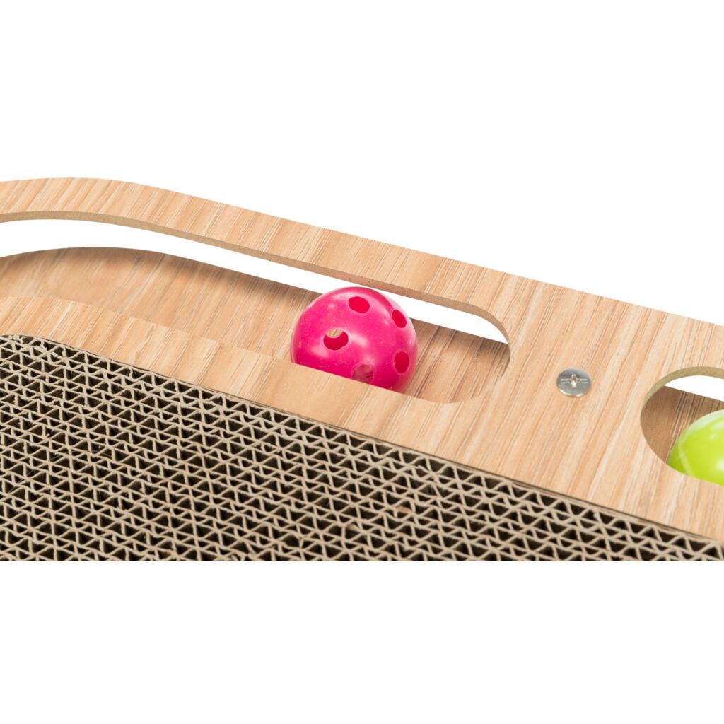 Kratzpappe mit Holzrahmen-Pfoten Feinstes