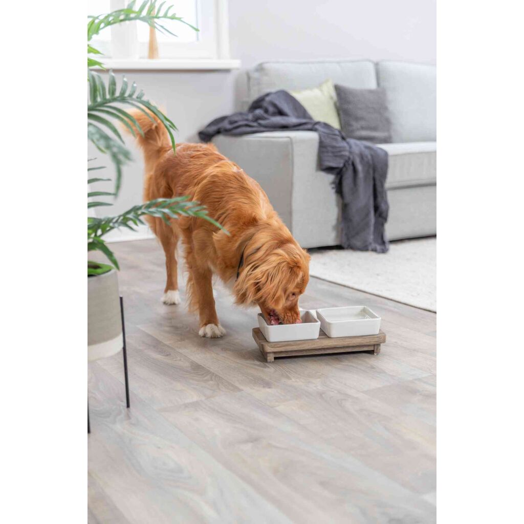 Napf-Set CityStyle, Keramik/MDF-Pfoten Feinstes