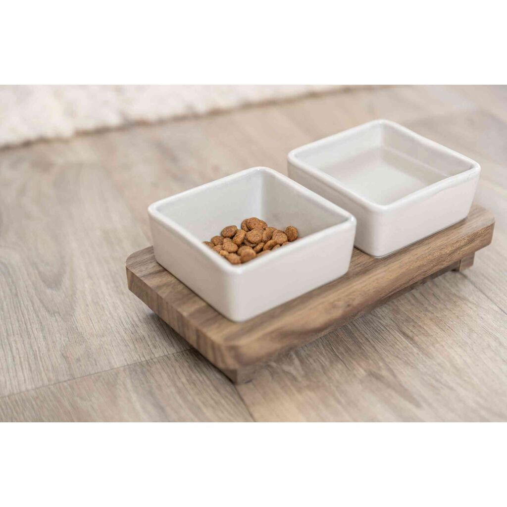 Napf-Set CityStyle, Keramik/MDF-Pfoten Feinstes