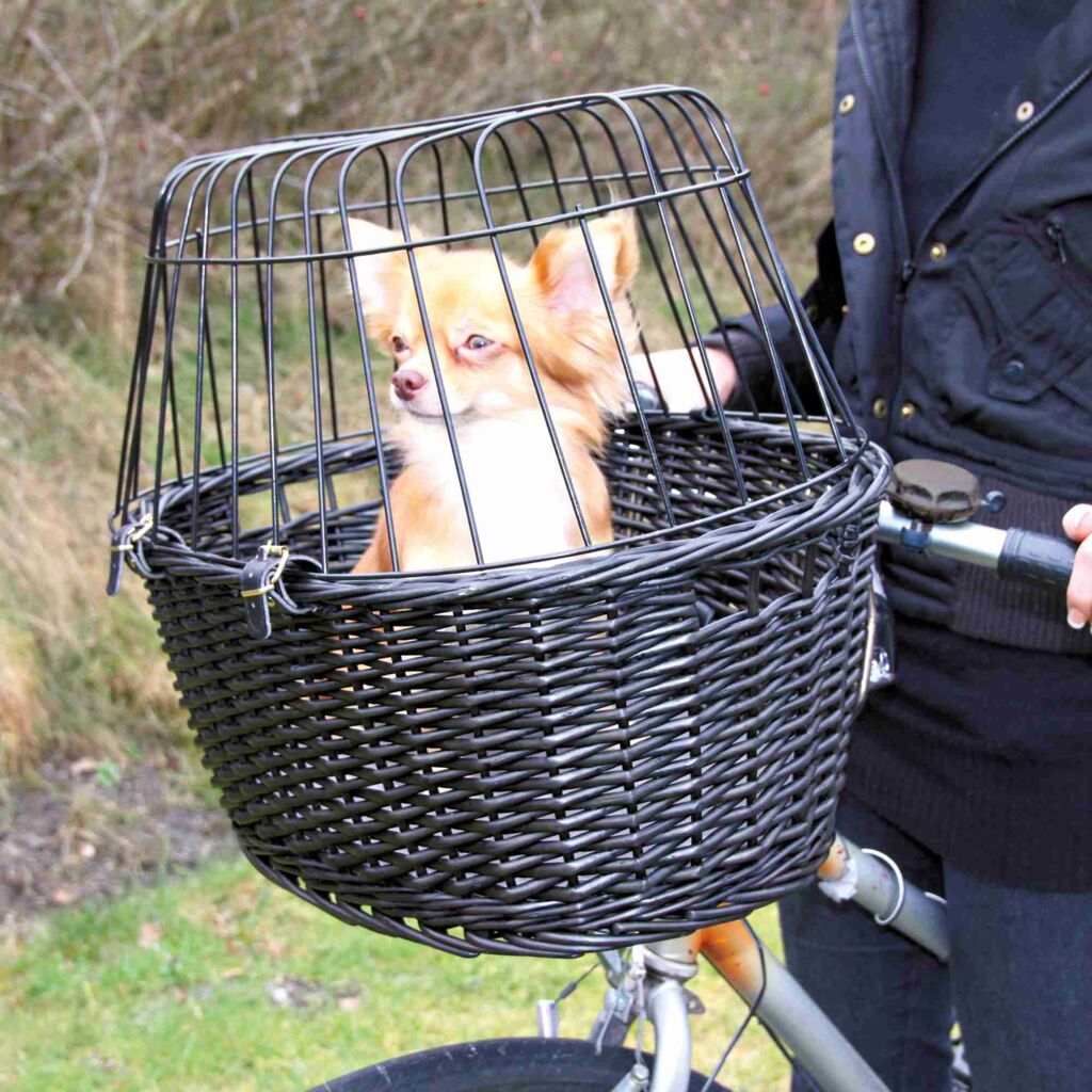 Hundefahrradkorb-Pfoten Feinstes