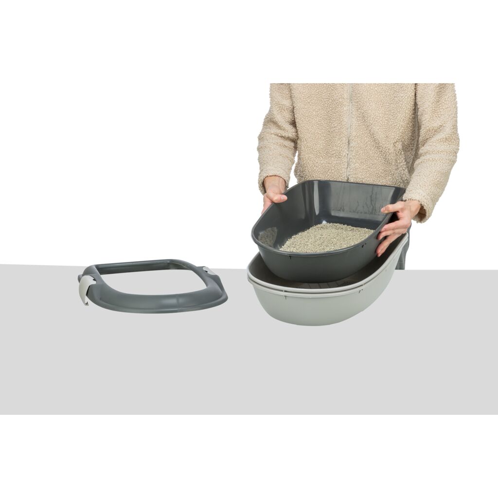 Katzentoilette Berto, 3tlg., mit Trennsystem-Pfoten Feinstes