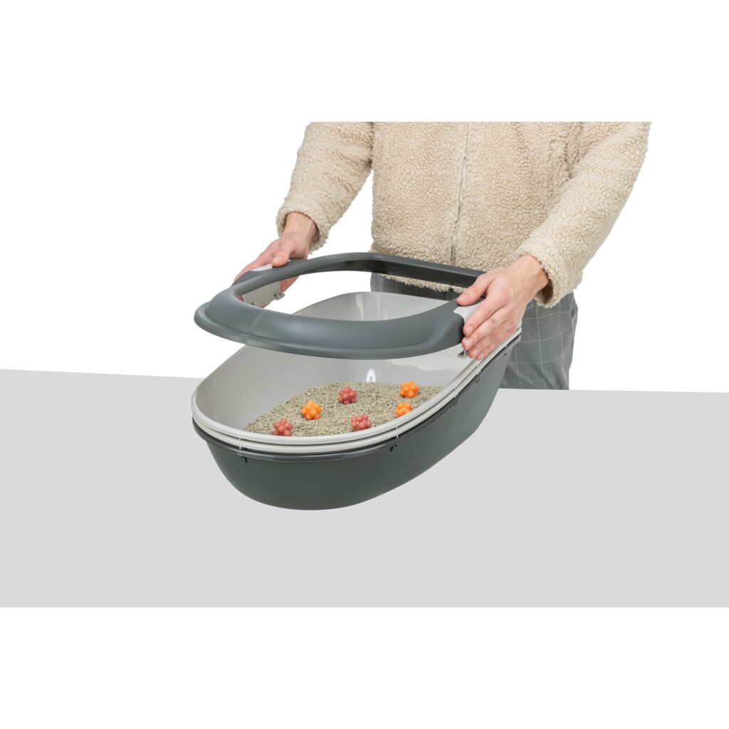 Katzentoilette Berto, 3tlg., mit Trennsystem-Pfoten Feinstes