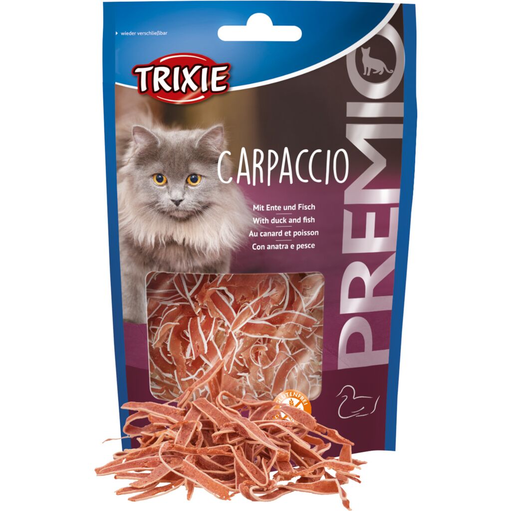 Premio Carpaccio mit Ente &amp; Fisch-Pfoten Feinstes