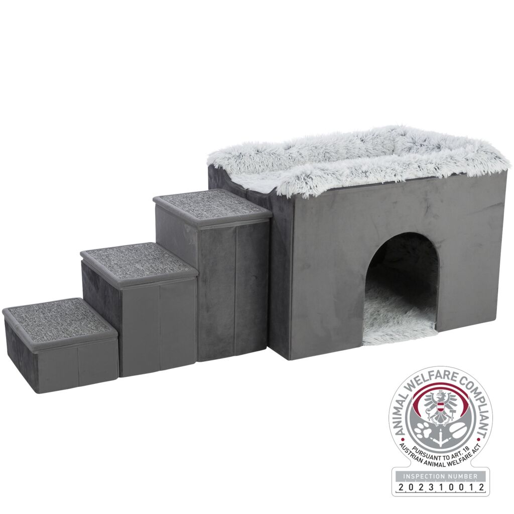 Höhle Harvey mit Treppe für Hunde-Pfoten Feinstes