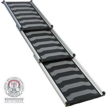 3-fach Teleskop-Rampe, Aluminium/TPR-Pfoten Feinstes