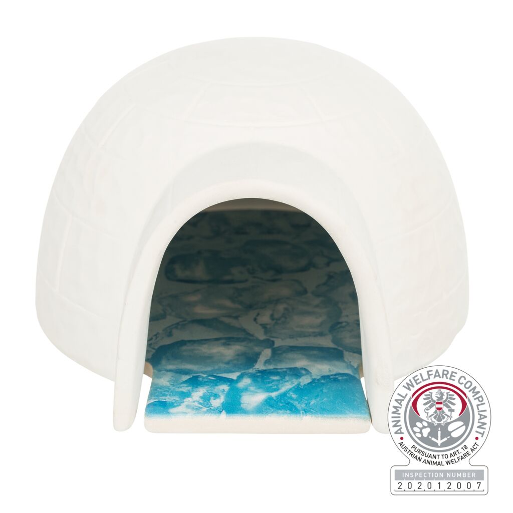 Iglu mit Kühlplatte-Pfoten Feinstes