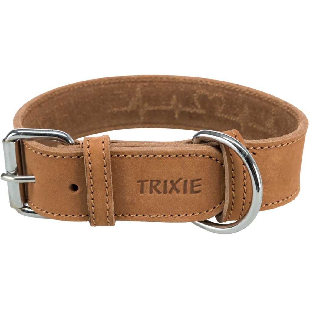 Rustic Fettleder-Halsband Heartbeat-Pfoten Feinstes