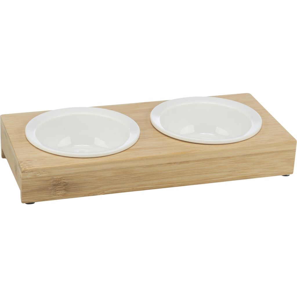 Napf-Set, Keramik/Bambus-Pfoten Feinstes