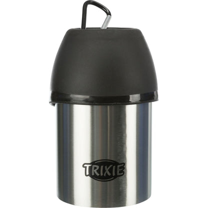 Edelstahl Flasche mit Trinknapf-Pfoten Feinstes