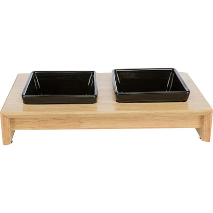 Napf-Set, Keramik/Holz-Pfoten Feinstes