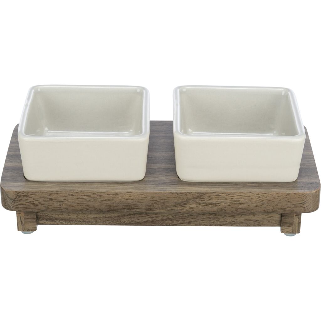 Napf-Set CityStyle, Keramik/MDF-Pfoten Feinstes