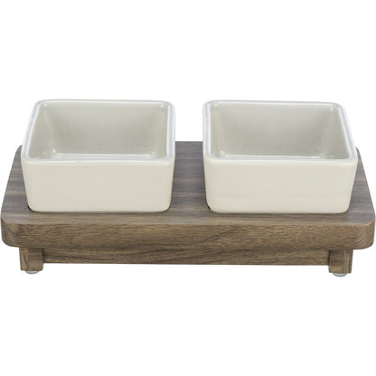 Napf-Set CityStyle, Keramik/MDF-Pfoten Feinstes