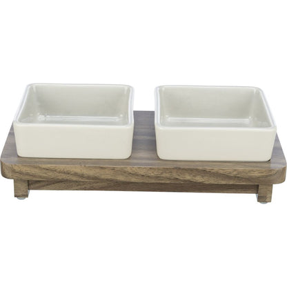 Napf-Set CityStyle, Keramik/MDF-Pfoten Feinstes