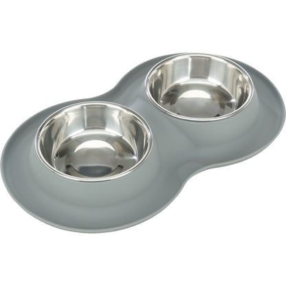 Napf-Set, Silikon/Edelstahl-Pfoten Feinstes