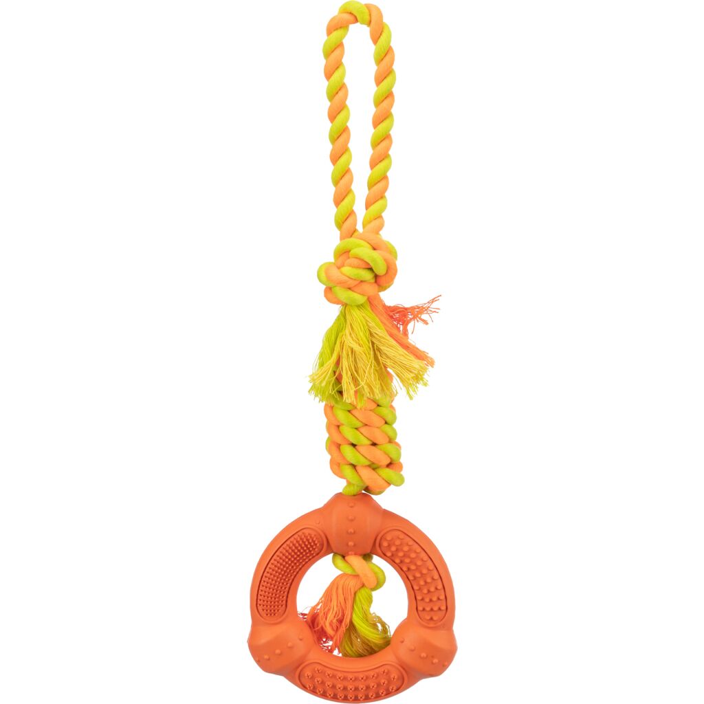Spieltau mit Ring, Naturgummi-Pfoten Feinstes