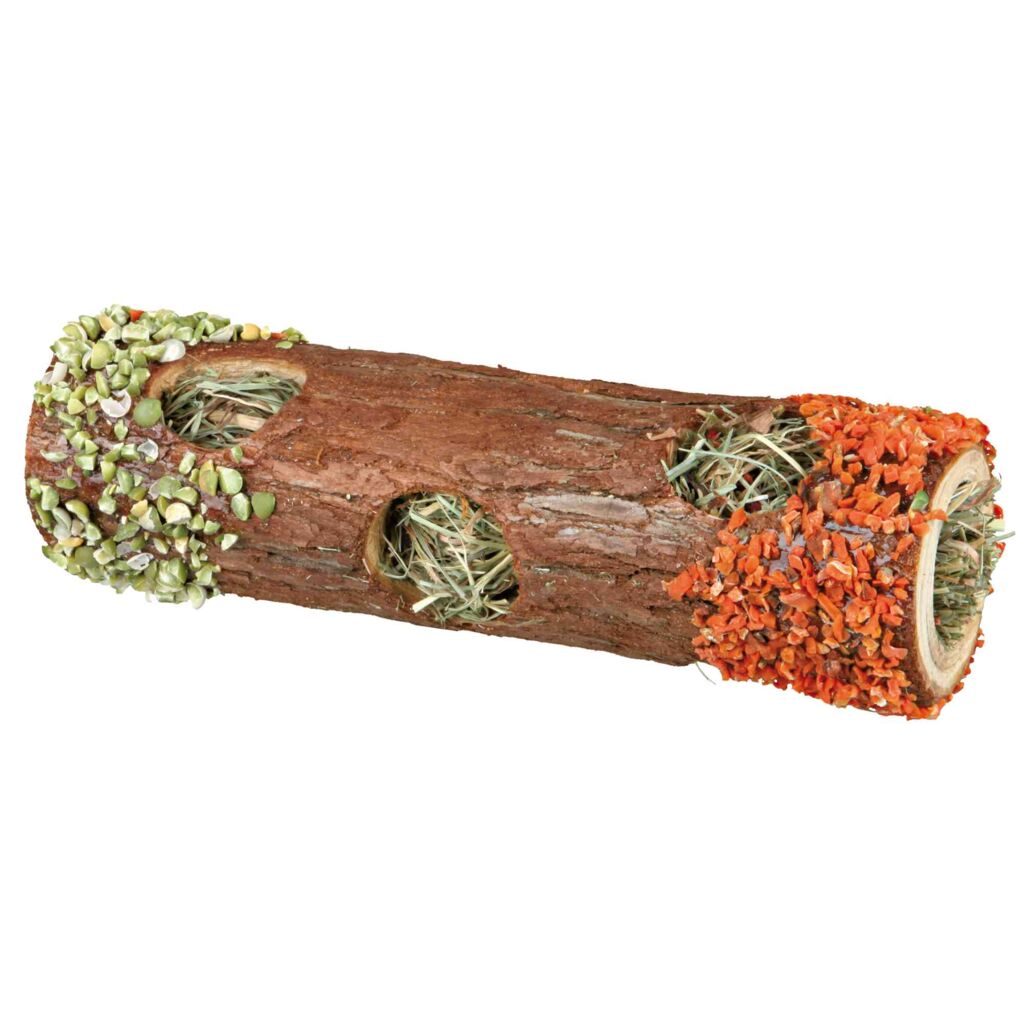 Holztunnel mit Heu-Pfoten Feinstes