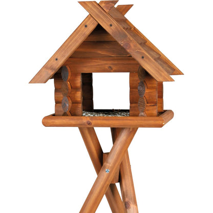Blockhaus zur Wildvogelfütterung