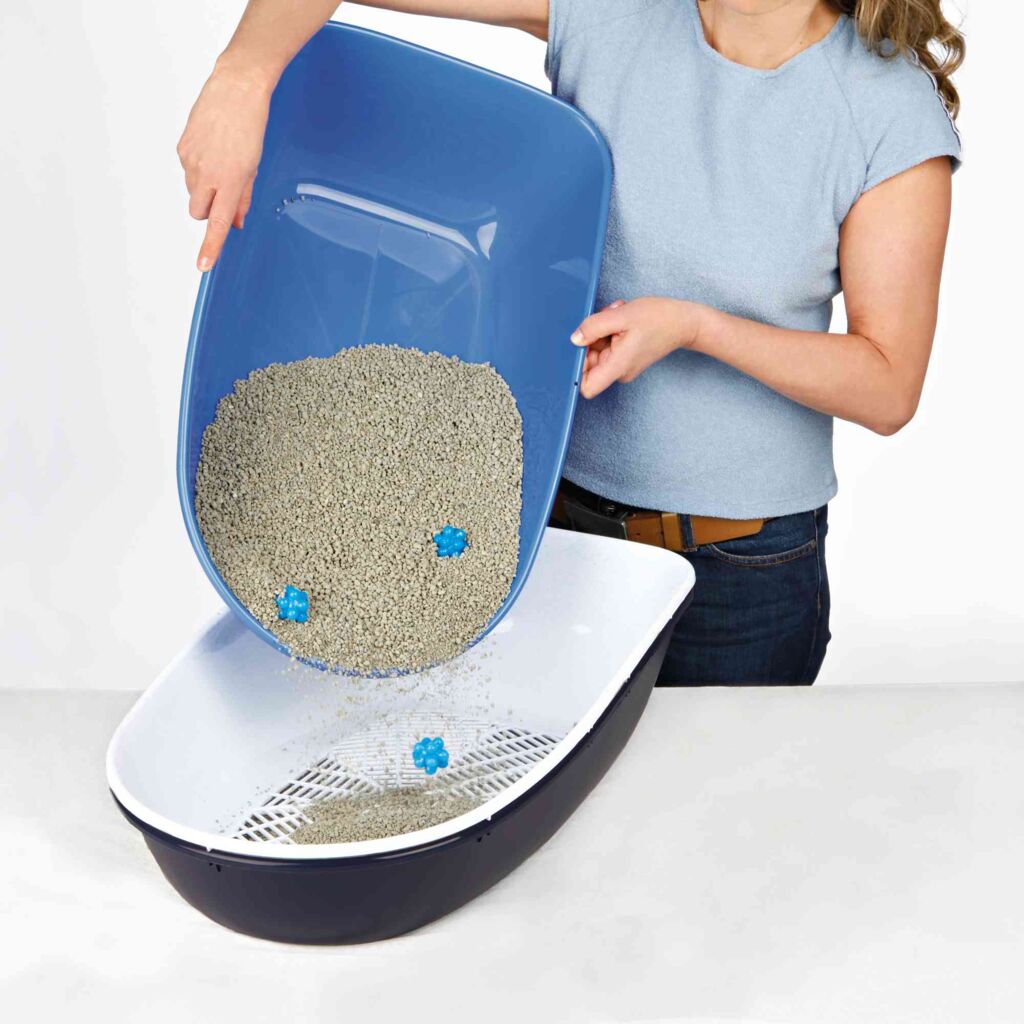 Katzentoilette Berto, 3tlg., mit Trennsystem-Pfoten Feinstes