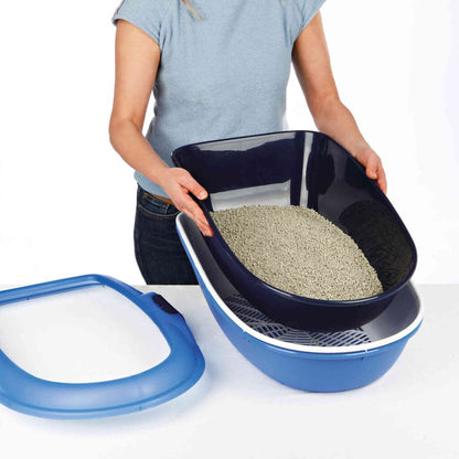 Katzentoilette Berto, 3tlg., mit Trennsystem-Pfoten Feinstes