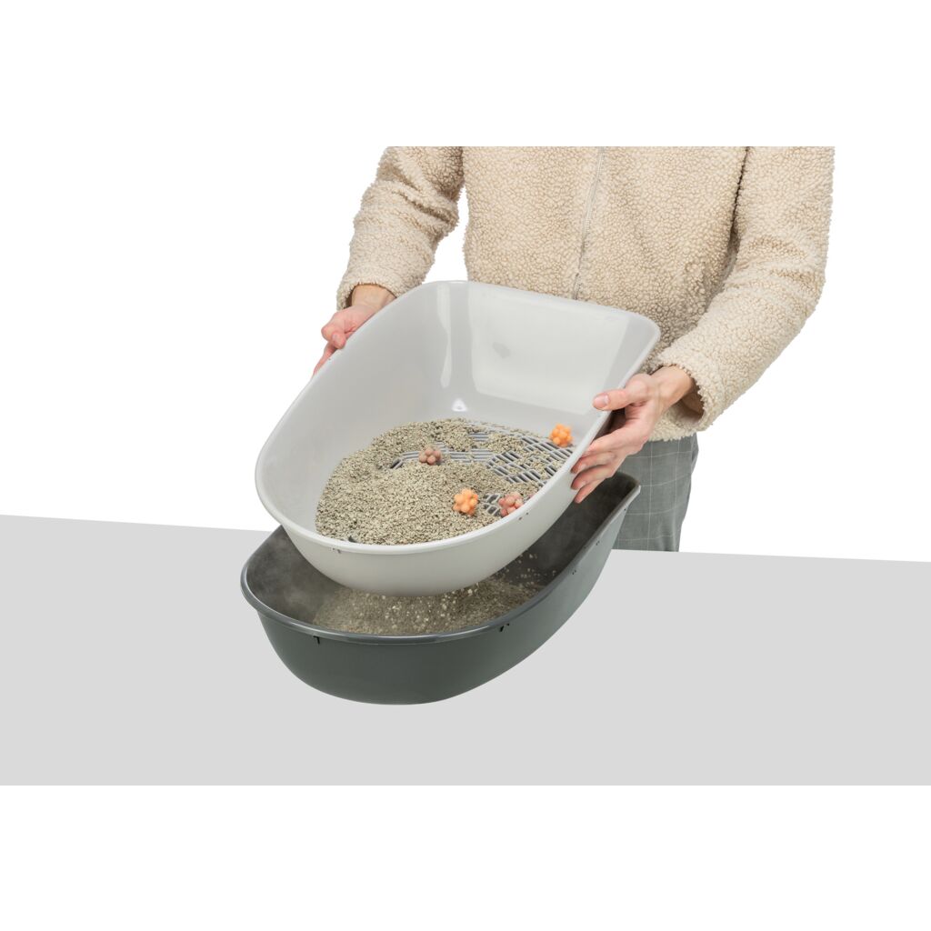 Katzentoilette Berto, 3tlg., mit Trennsystem-Pfoten Feinstes