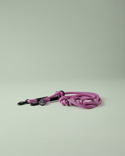 Hundeleine Samtrose verstellbar