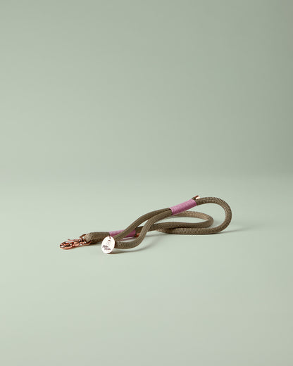 Hundeleine Roséglanz kurz