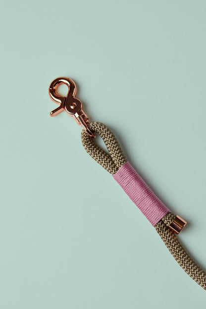 Hundeleine Roséglanz kurz