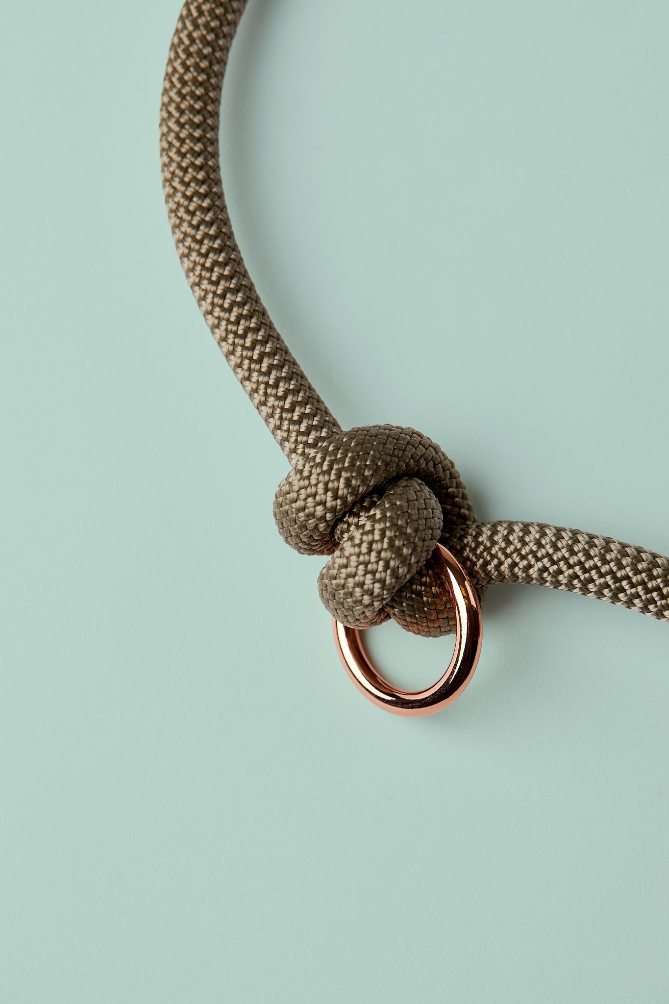 Verstellbare Hundeleine in Beige/Tan mit roségoldenen Beschlägen – elegante Premium-Leine für mittelgroße und große Hunde