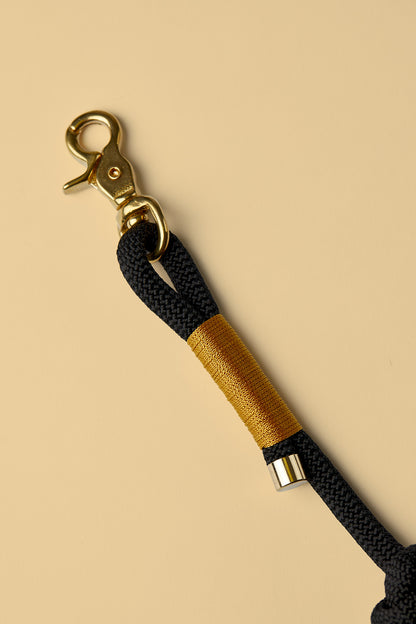 Hundeleine Mitternachtsgold verstellbar