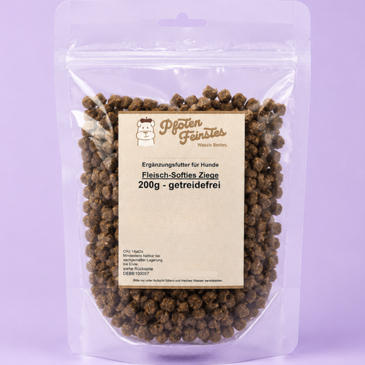 Snack mit Ziegenfleisch für Hunde